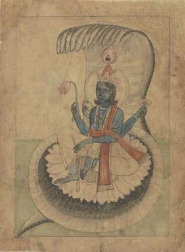 Krishna on his throne