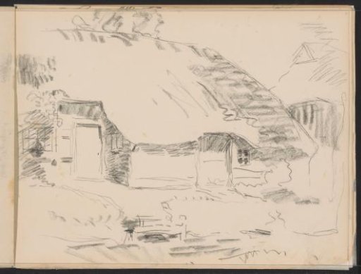 Countryside house with a thatched roof
