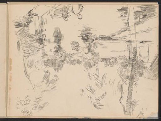 Pastoral landscape with figures in rowing boats on a river