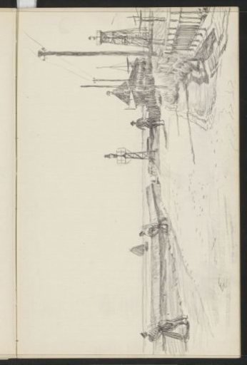 View of the Zuiderzee from a quay at Enkhuizen