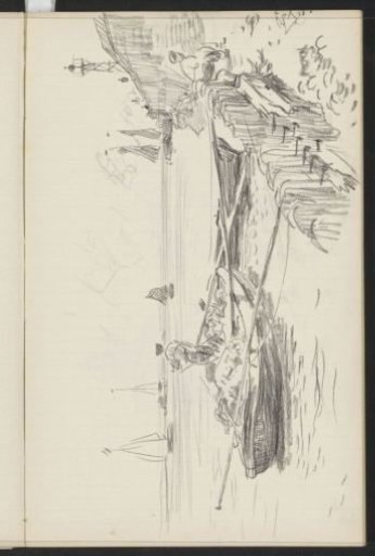 Fishing boat approaching a quay, possibly in Enkhuizen