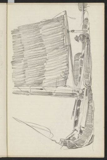 Moored sailing ship at a quay