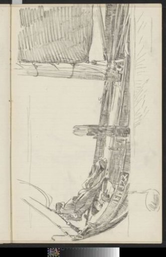 Moored sailing ship