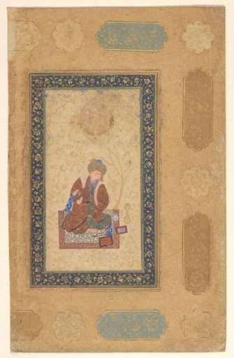 Person in simple attire with writing materials