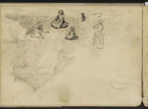 Figure studies, including a woman digging potatoes and a seated child