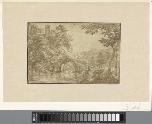 Southern landscape with a bridge over a river