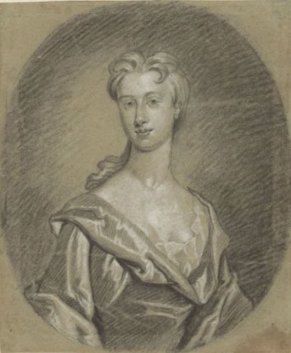 Lady's portrait, bust, in oval