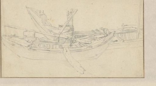 Sketch of two small boats