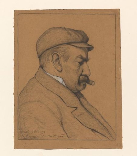 Portrait of Theo van Hoytema, Smoking a Cigar