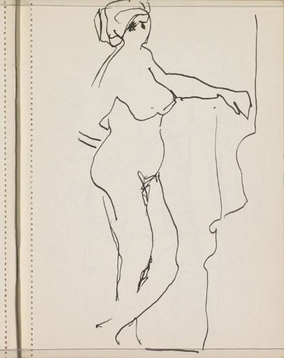 Standing nude woman