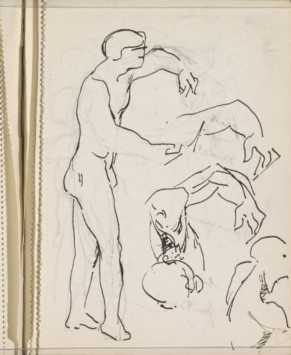 Arm, arm muscles and a standing man with raised arms