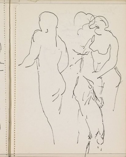 Standing nude man and woman