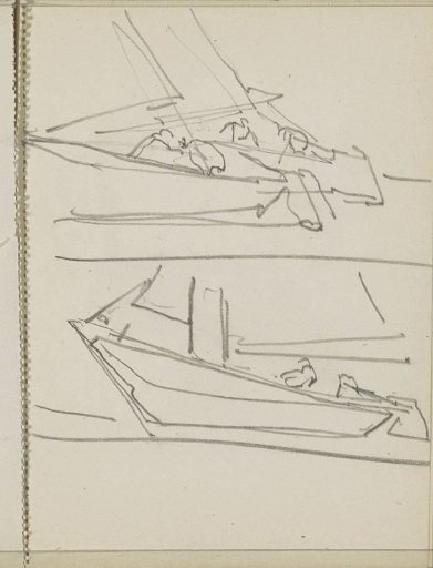 Figures in sailing boats