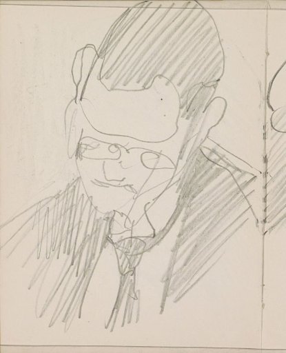 Head of a man with spectacles