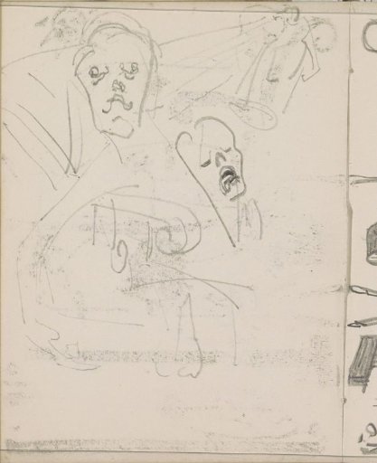 Faces, possibly masks