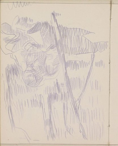 Seated Man in the Grass Among the Trees
