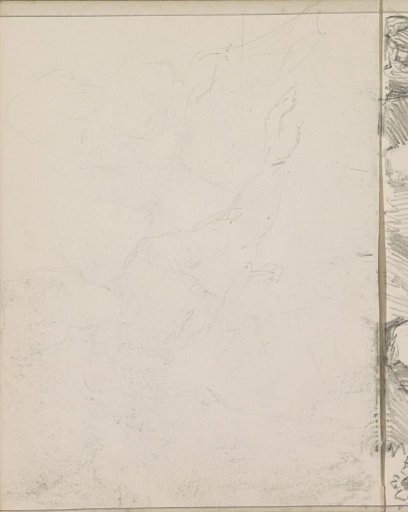 Figure with raised arms and a nude woman