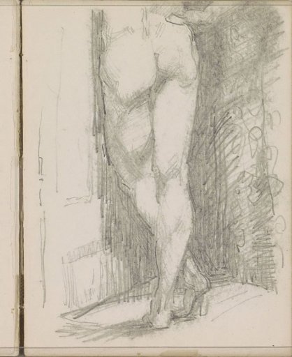 Back of a standing nude woman