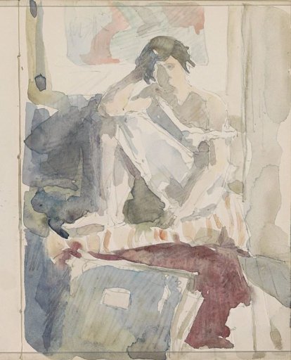 Seated woman in an interior