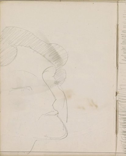 Head of a woman with closed eyes