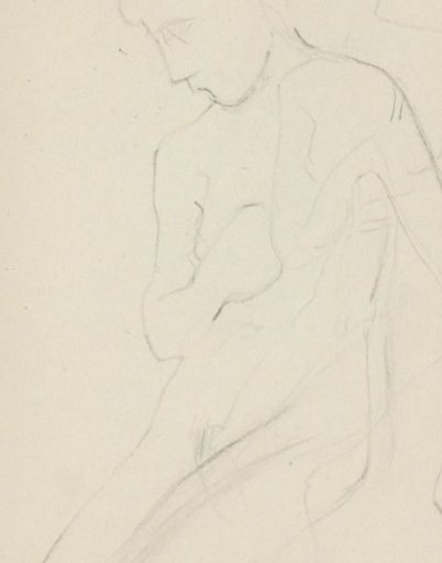 Seated nude figure