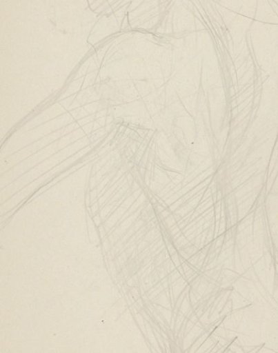 Upper body of a nude figure