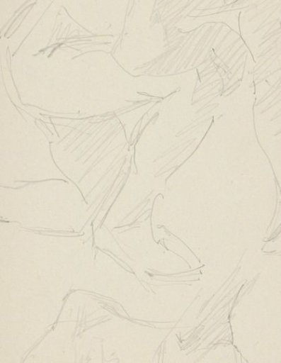 Nude man, kneeling on one knee