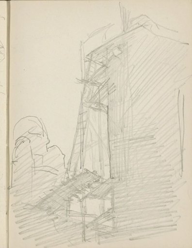 Tower in the scaffolding
