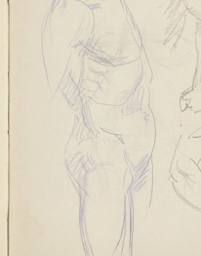 Torso of a nude man and arms