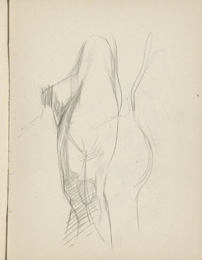 Thigh and a back in profile