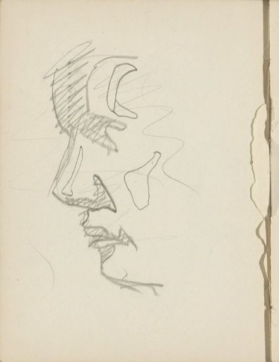 Face in profile to the left