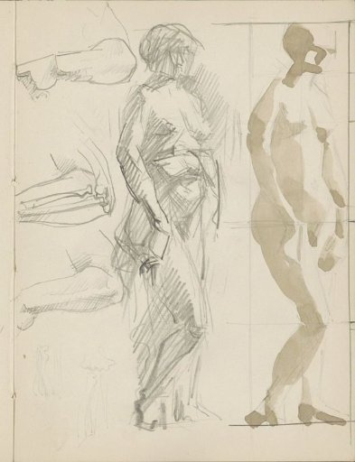 Standing Nude Women and Arms