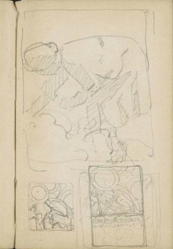 Three compositions, one of which with a figure