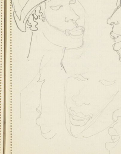 Heads of African men and women