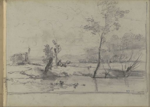 Trees and a house by the water