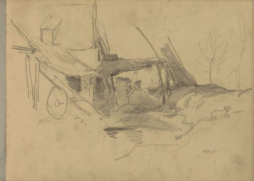 Farmhouse with haystack