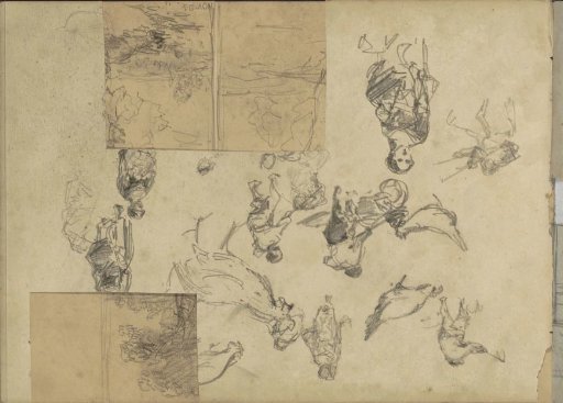 Study sheet with chickens and figures