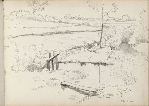 Landscape with water at Genk