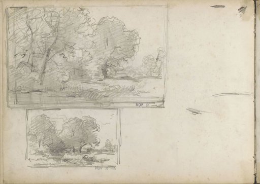 Landscapes with trees by the water