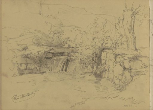 Stream with waterfall near Bois Marteau