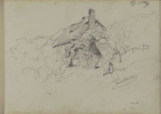 Farmhouse with figure at Bois Marteau