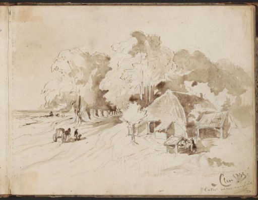 Country road along a farm in Kleve