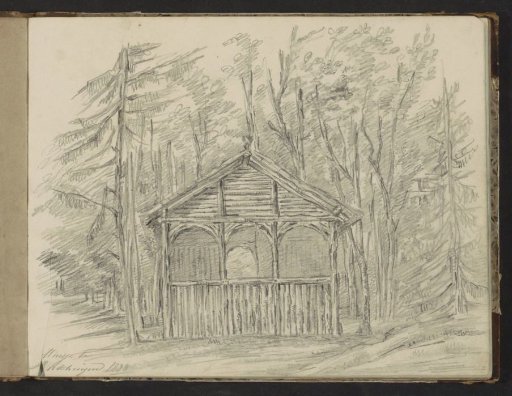 Wooden house amidst trees on the Beekhuizen Estate