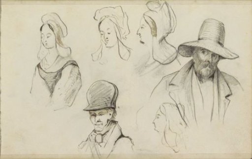 Heads of men and women