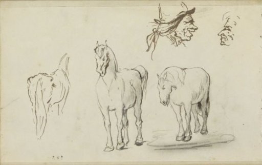 Study Sheet, Including Horses