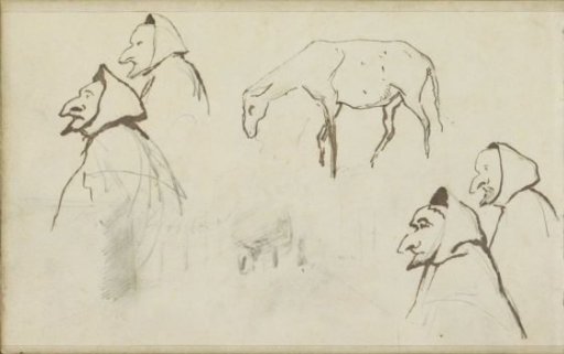 Monks and a Horse