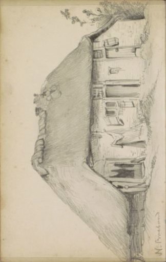 Hut with a thatched roof in North Brabant