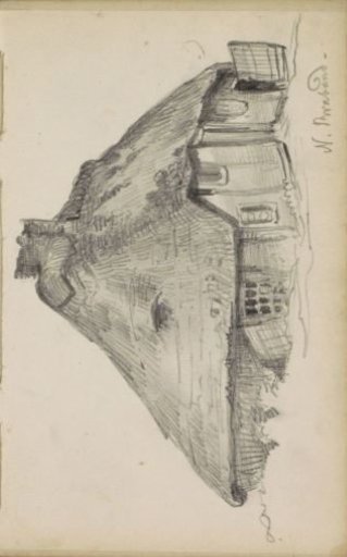 Hut with a thatched roof in North Brabant