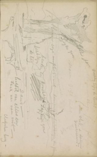 Landscape with a tree trunk