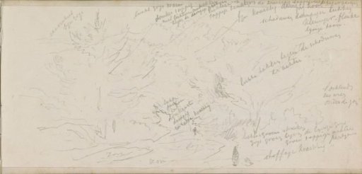Forest landscape with a figure